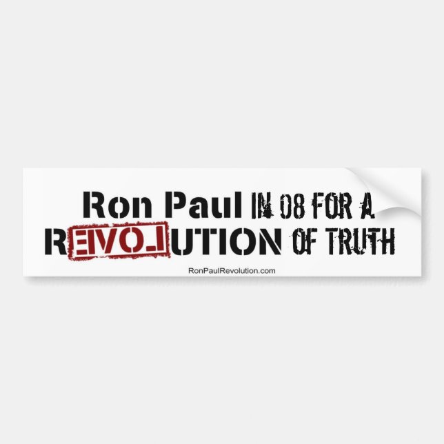 Ron Paul 08 Bumper Sticker (Front)