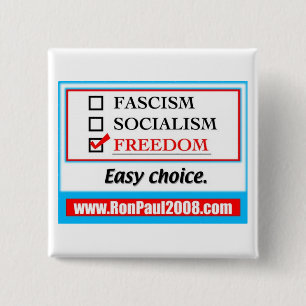 Ron Paul 2008 15 Cm Square Badge