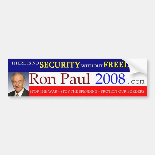 Ron Paul 2008 Bumper Sticker (Front)