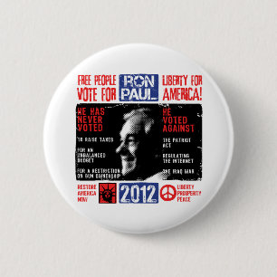 Ron Paul 2012 6 Cm Round Badge