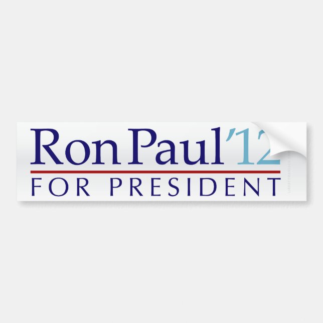 Ron Paul 2012 Bumper Sticker (Front)