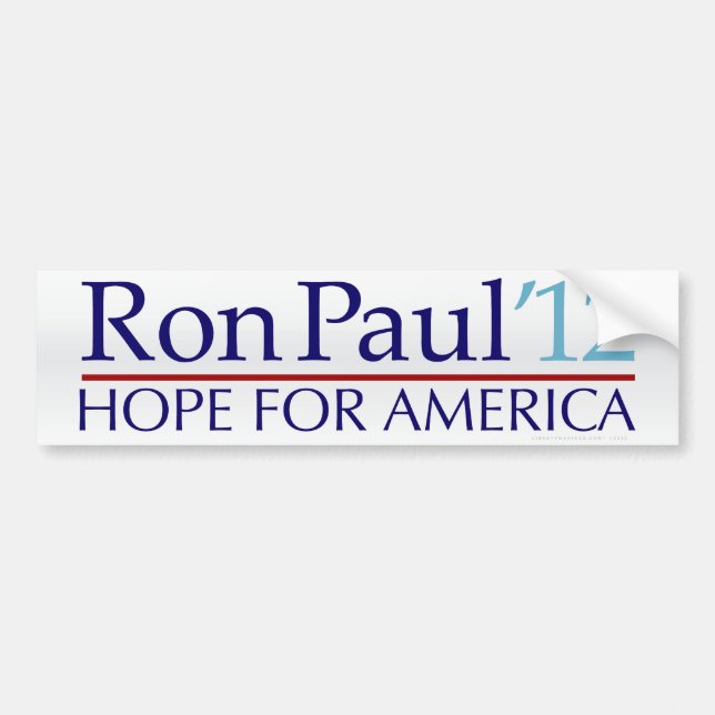 Ron Paul 2012 Bumper Sticker (Front)