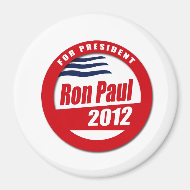 Ron Paul 2012 button Magnet (Front)