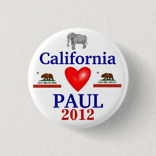 Ron Paul 2012 California 3 Cm Round Badge