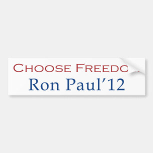 Ron Paul 2012 Choose Freedom Bumper Sticker