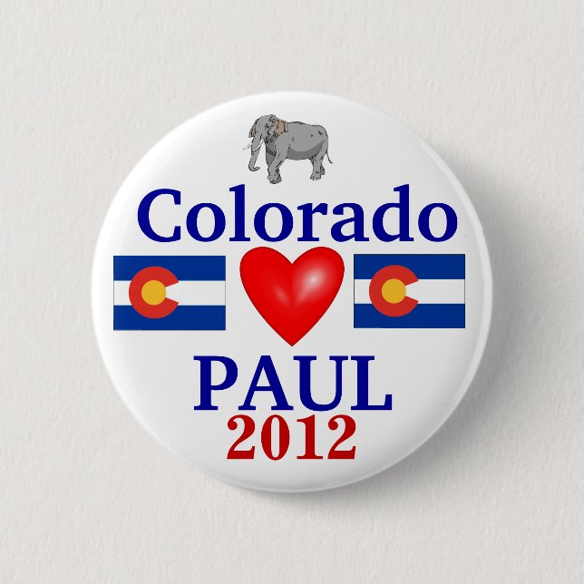 Ron Paul 2012 Colorado 6 Cm Round Badge (Front)