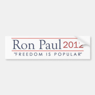 Ron Paul 2012 Freedom is Popular Bumper Sticker