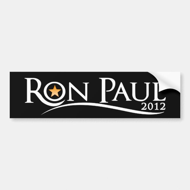 Ron Paul 2012 Gold Star Bumper Sticker (Front)