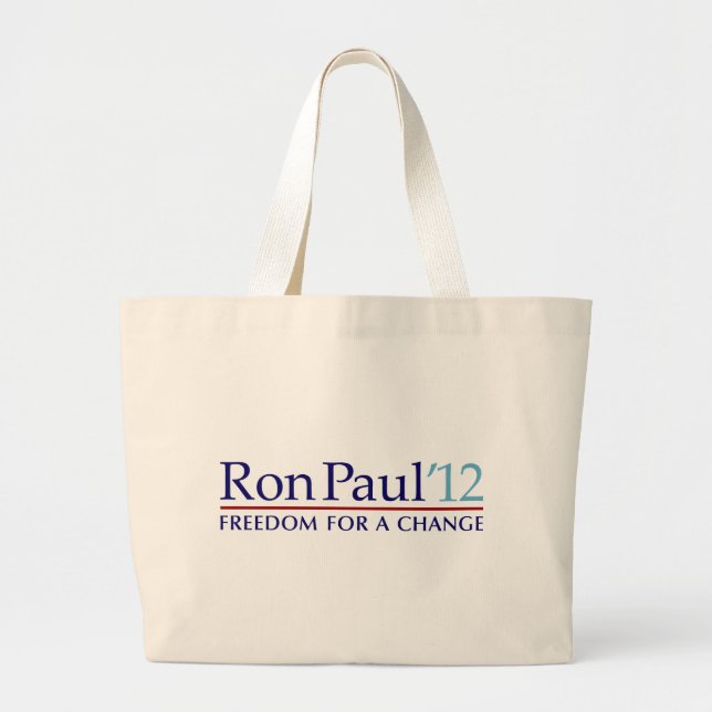 Ron Paul 2012 Large Tote Bag (Front)
