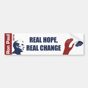 Ron Paul 2012: Real Hope, Real Change Bumper Sticker
