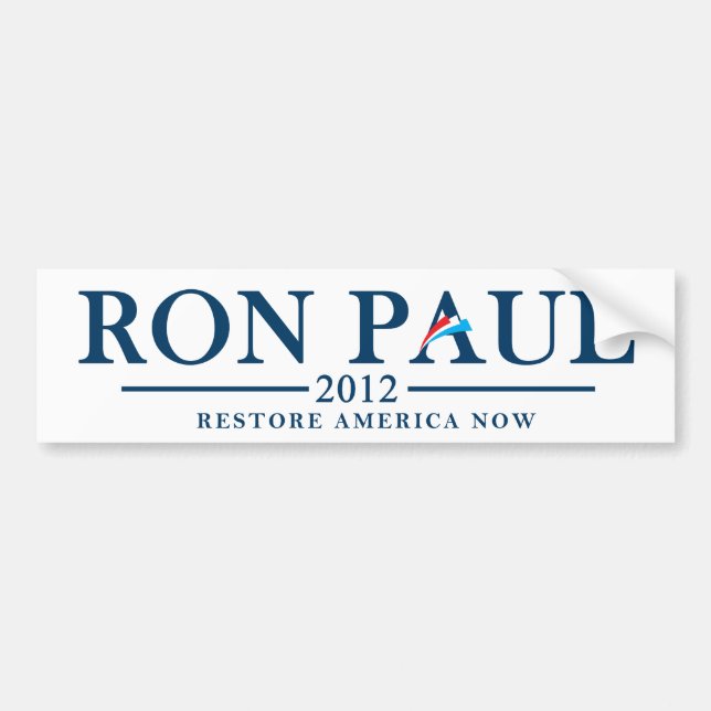 Ron Paul 2012 - Restore America Now Bumper Sticker (Front)