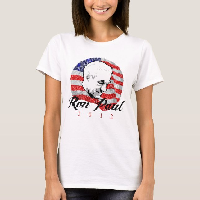 Ron Paul 2012 Sketch Design T-Shirt (Front)