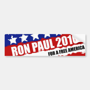 Ron Paul 2016: For a Free America Bumper Sticker