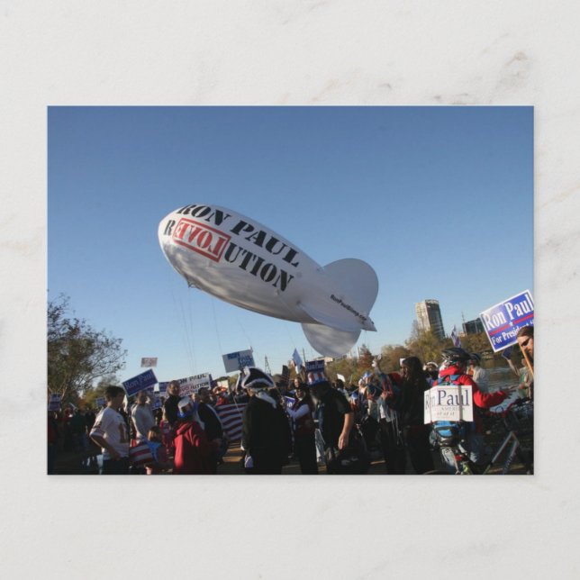 Ron Paul blimp Postcard (Front)