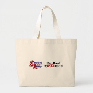 Ron Paul Campaign For Liberty Revolution Large Tote Bag