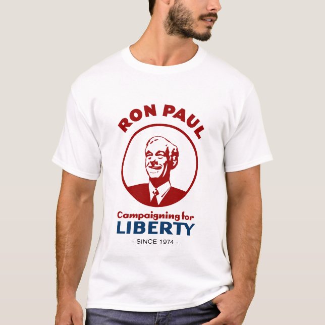 Ron Paul - Campaigning for Liberty Since 1974 T-Shirt (Front)