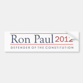 Ron Paul Defender of the Constitution 2012 Bumper Sticker