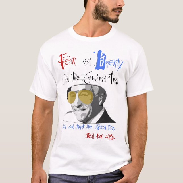 Ron Paul "Fear vs Liberty" Basic T-Shirt (Front)