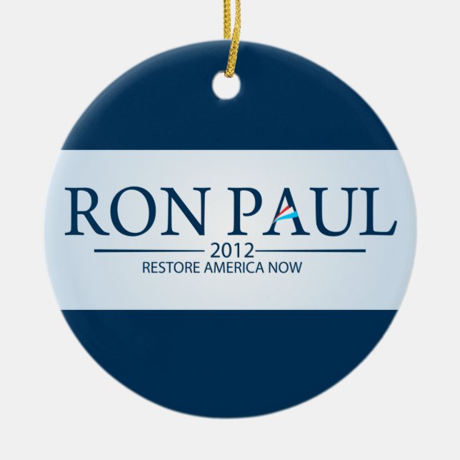 Ron Paul for President Ceramic Tree Decoration (Front)