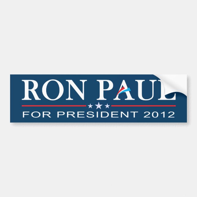 Ron Paul for President for 2012 Bumper Sticker (Front)