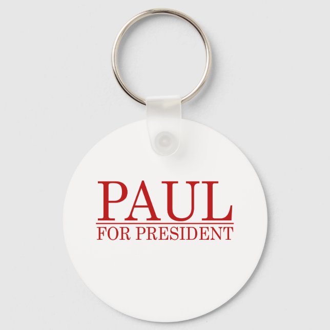 RON PAUL FOR PRESIDENT (Red Key Ring (Front)