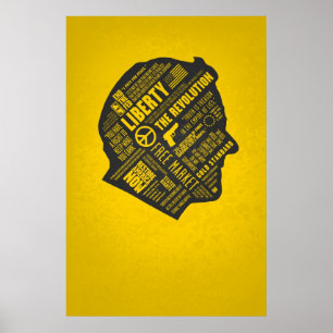 Ron Paul Libertarian Abstract Thought Poster No MJ