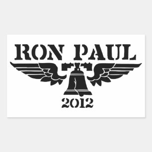 Ron Paul Liberty Black Rectangular Sticker
