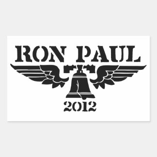 Ron Paul Liberty Black Rectangular Sticker