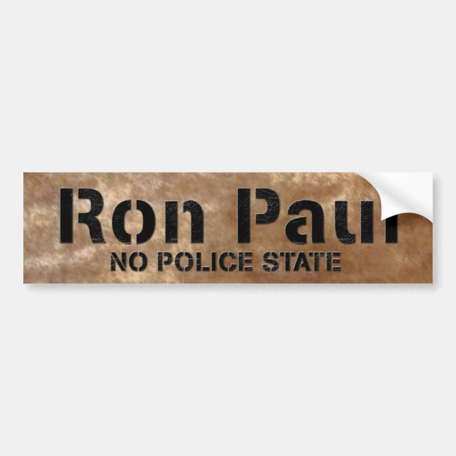 Ron Paul No Police State Bumper Sticker (Front)