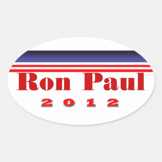 Ron Paul Oval Sticker (Front)