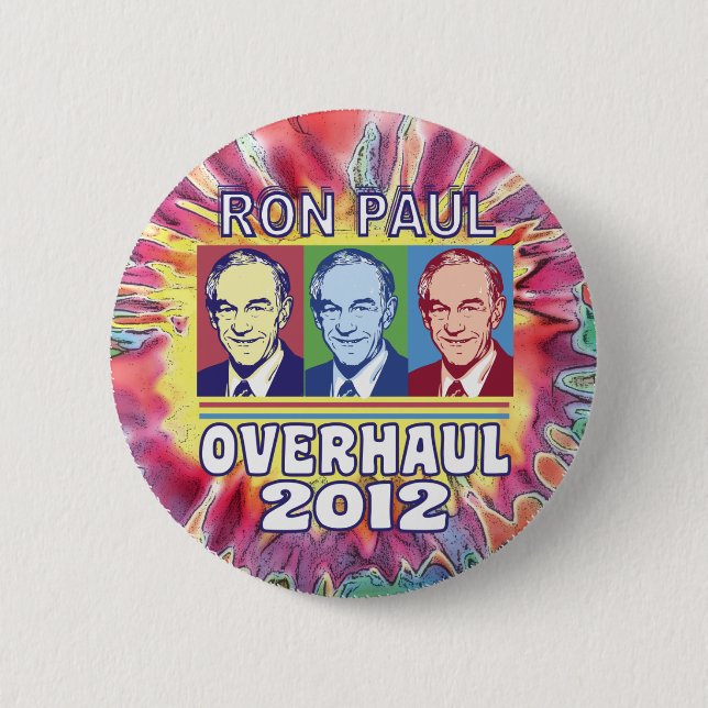 Ron Paul Overhaul 2012 6 Cm Round Badge (Front)
