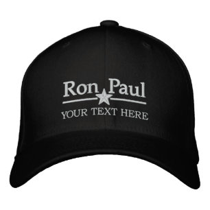 Ron Paul Personalised Text Embroidered Hat