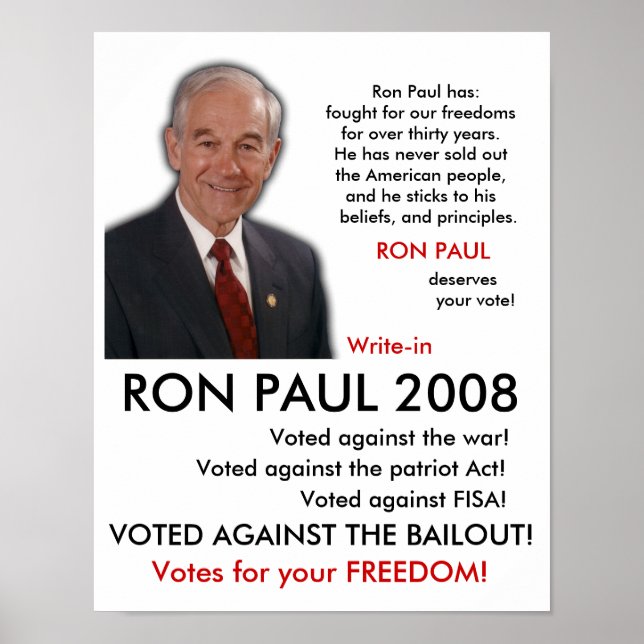 RON PAUL POSTER! POSTER (Front)