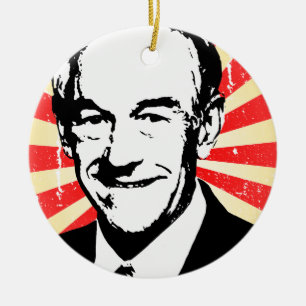 Ron Paul Propaganda Ceramic Tree Decoration