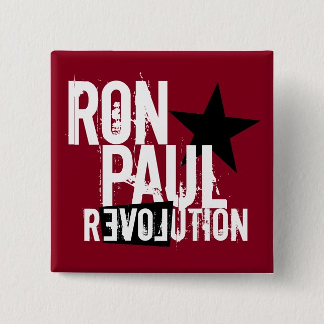 Ron Paul Revolution 15 Cm Square Badge (Front)