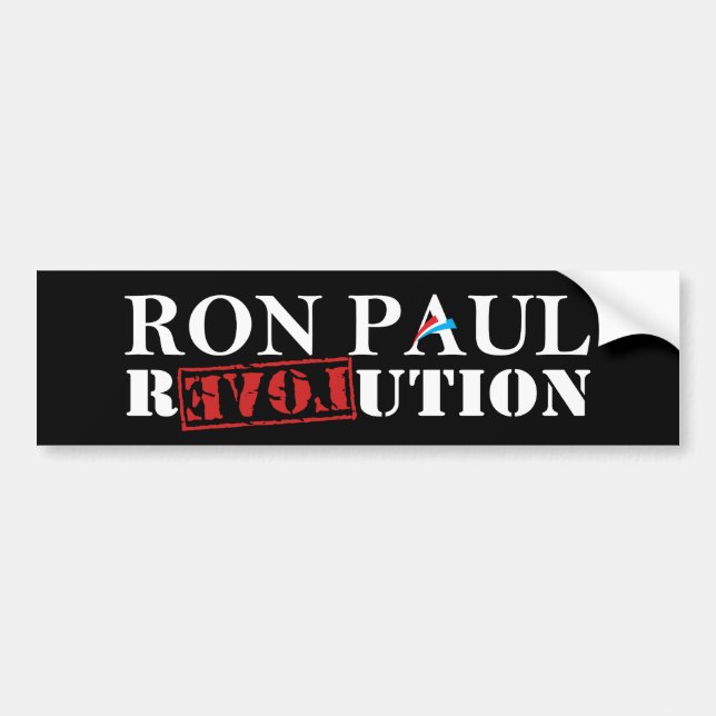 Ron Paul Revolution Black Bumper Sticker (Front)