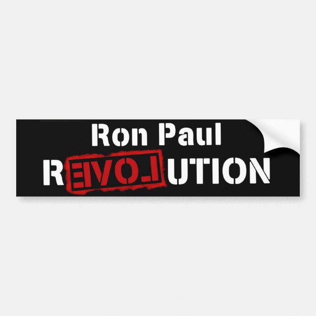 Ron Paul Revolution Bumper Sticker for President (Front)