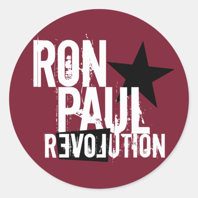 Ron Paul Revolution Classic Round Sticker (Front)
