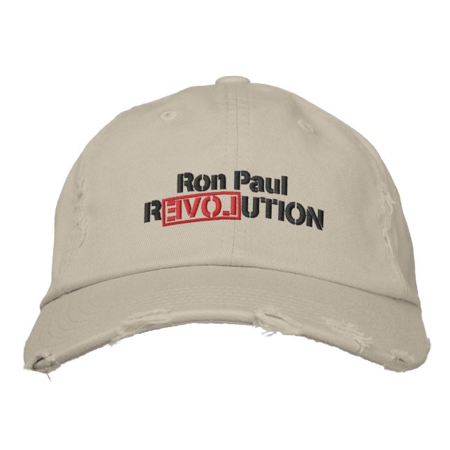 Ron Paul Revolution Embroidered Hat (Front)