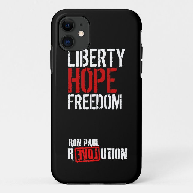 Ron Paul Revolution - Liberty, Hope, Freedom Case-Mate iPhone Case (Back)