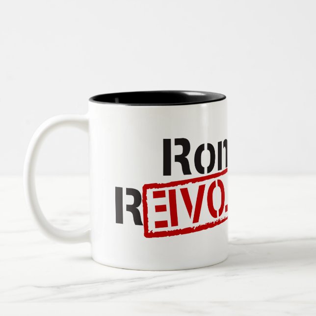 Ron Paul Revolution Two-Tone Coffee Mug (Left)