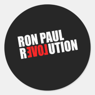 RON PAUL REVOLUTION (white) Classic Round Sticker