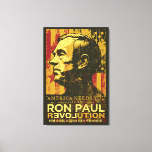 Ron Paul Revolution Wrapped Canvas