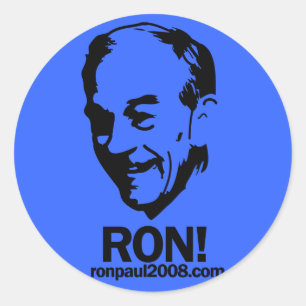 Ron Paul "Ron!" Round Sticker Pack