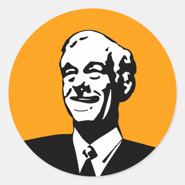 Ron Paul Round Sticker (Front)