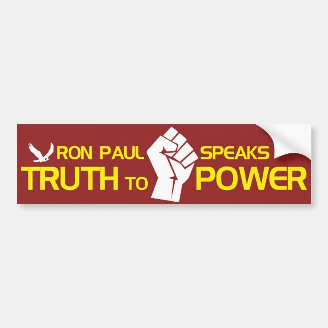 Ron Paul Speaks Truth to Power Bumper Sticker (Front)