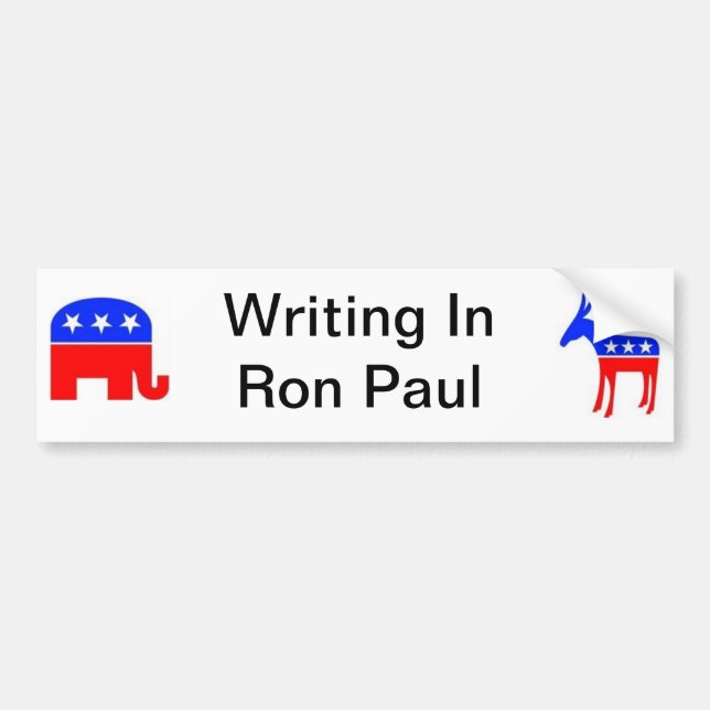 Ron Paul write in Bumper Sticker (Front)