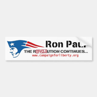 Ron Paul's Campaign for Liberty patriot revolution Bumper Sticker