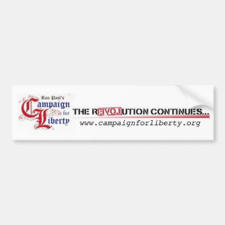 Ron Paul's Campaign for Liberty The Revolution Bumper Sticker