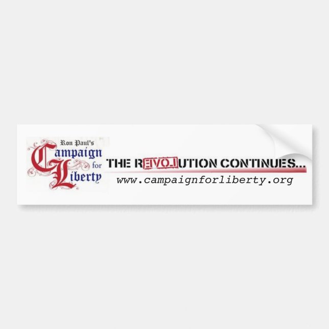 Ron Paul's Campaign for Liberty The Revolution Bumper Sticker (Front)